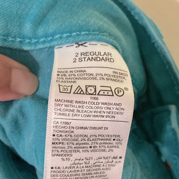Old navy Women's Teal Jeans - Picture 4 of 4
